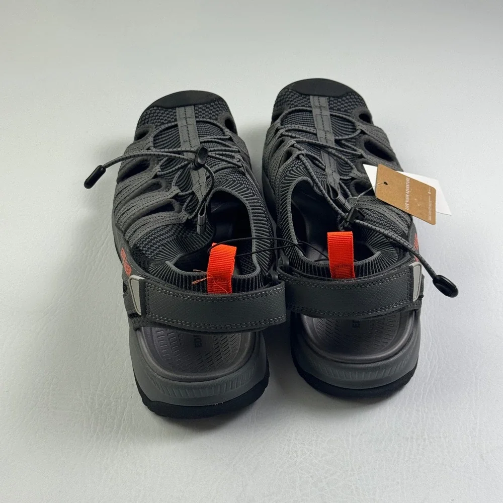 Eddie Bauer Cedar Mens Grey Orange Hiking Sandals Water Shoes Size 13 NEW
